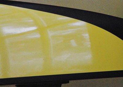 New bow paint and stripe - Saratoga Small Craft racing shell repair