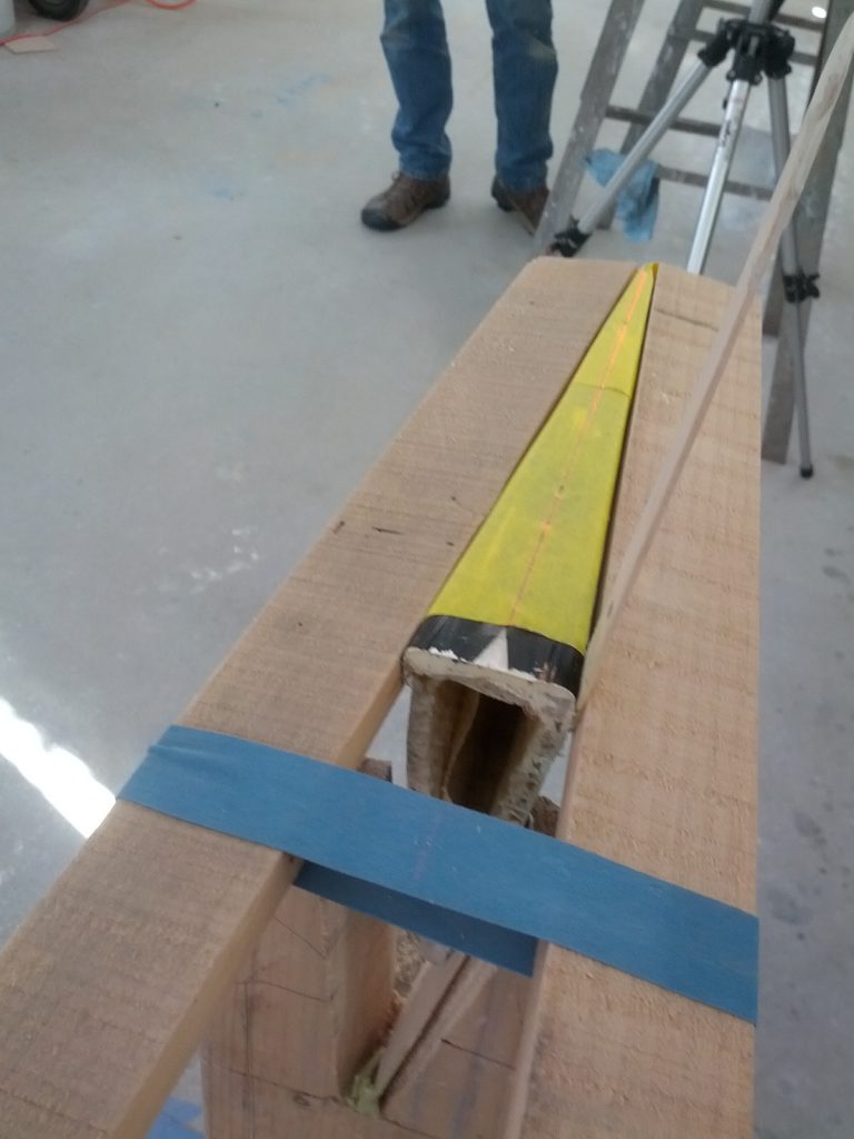 bow repair: The hull and bow piece was aligned with a laser. Swift Quad Bow Replacement